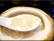 原只椰子炖雪蛤做法图解4)