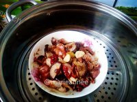 家常菜香菇蒸滑鸡做法图解5)