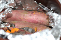 喷香的砂锅烤红薯的做法图解五