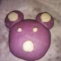 自制紫薯小熊馒头的做法图解十