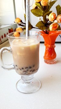 暖心的红豆布丁奶茶做法图解8)