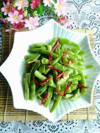 炒四季豆做法图解7)