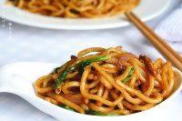 自制青菜肉丝炒面
