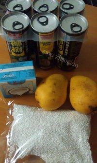 自制芒果椰汁西米露做法图解1)