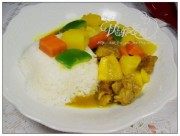 自己做的咖喱牛腩饭
