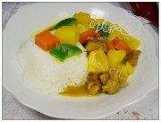 自己做的咖喱牛腩饭
