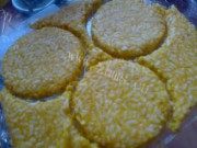 自制香煎南瓜米饼做法图解5)