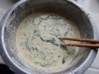 自制菠菜煎饼做法图解11)