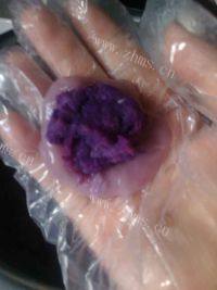 美味的紫薯糯米糍做法图解5)