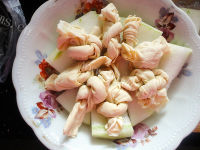 美味的鲜蒸油面筋塞肉做法图解9)