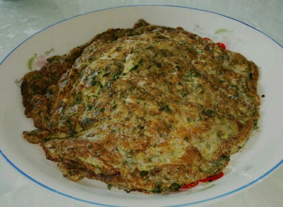 珍馐美味的香椿鸡蛋饼