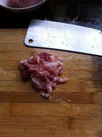 花菜炒肉片做法图解4)