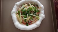 自制土豆香葱披萨做法图解10)
