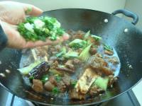 色泽鲜亮的启东风味烧羊肉
