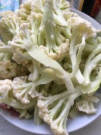 蒜香蠔油有机花菜做法图解1)