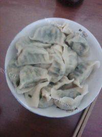 自己做的韭菜水饺
