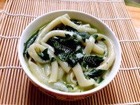美味的豆角叶烩凉皮做法图解8)