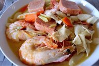 鲜美的鲜虾山药火腿汤的做法图解八