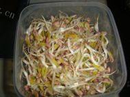 家常菜肉炒绿豆芽做法图解2)