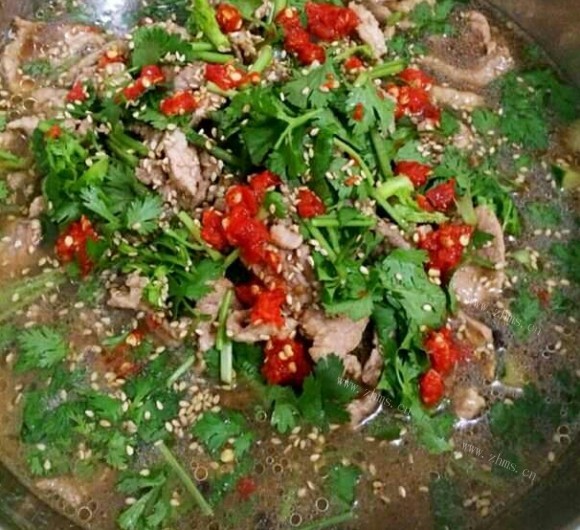 鲜美可口的水煮肉片
