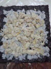 口感饱满的火腿寿司做法图解5)
