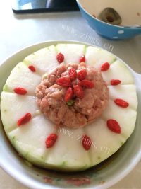 美味的冬瓜蒸肉糜做法图解3)