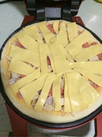 诱人的电饼铛披萨做法图解5)