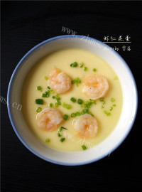 美味的虾仁蒸蛋做法图解7)