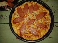 腊肠披萨的做法图解三