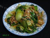 美味营养的肉丝炒油菜做法图解12)