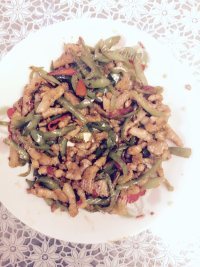 家常酱爆青椒肉丝做法图解9)