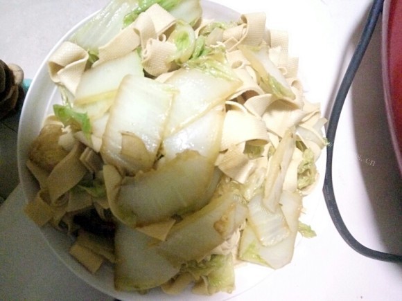 白菜炒干豆腐