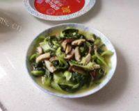 简单的青菜炒香菇做法图解9)
