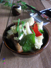 美味的干锅花菜