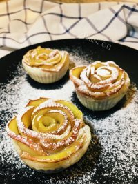 珍馐美味的苹果玫瑰酥做法图解9)
