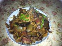 家常菜笋干炒腊肉