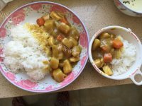 美味的鸡肉咖喱饭