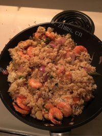 泰式咖喱虾炒饭做法图解5)