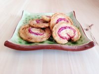 美味的紫薯蝴蝶酥做法图解12)