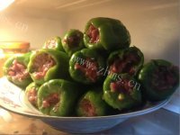 家常菜青椒酿肉做法图解3)