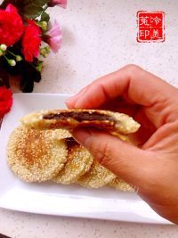 美味健康的土豆枣泥芝麻饼做法图解18)