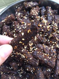 美味的麻辣牛肉干