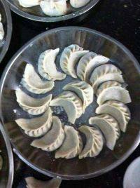 自己做的韭菜鸡蛋饺子