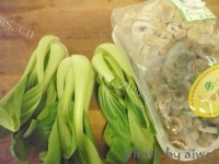 香甜的双菇扒油菜做法图解1)