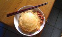 自己做的火腿肠鸡蛋饼