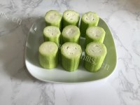 健康的丝瓜酿虾做法图解2)