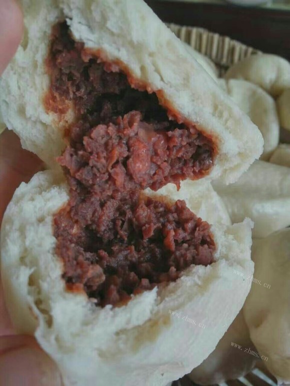 玫瑰豆沙包