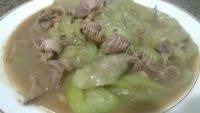 家常菜鸡杂炒丝瓜