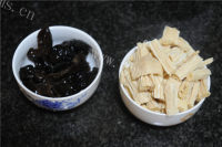 爽口的黑木耳炒腐竹做法图解3)