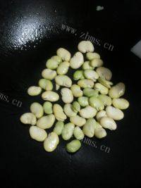 好吃的雪菜炒蚕豆白做法图解3)